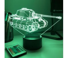 Beling 3D lampa, Tank King Tiger, 7 farebná 1PD5DER