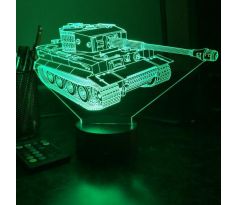 Beling 3D lampa, Tiger tank, 7 farebná 1PDQQWR