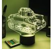 Beling 3D lampa, M3 Stuart ľahký Tank, 7 farebná 1PDSXER