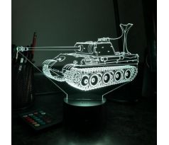 Beling 3D lampa, WW2 Nemecký Panther Tank, 7 farebná 1PDSXELKJRS