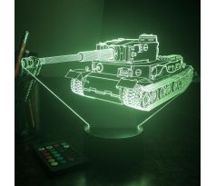 Beling 3D lampa, VK 45.01 Tiger tank, 7 farebná 1PDAQS