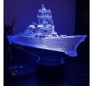 Beling 3D lampa,Bojová loď USN Guided Missile Destroyer, 7 farebná 5L