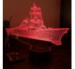 Beling 3D lampa,Bojová loď USN Guided Missile Destroyer, 7 farebná 5L