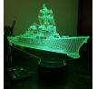 Beling 3D lampa,Bojová loď USN Guided Missile Destroyer, 7 farebná 5L