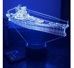 Beling 3D lampa,IJN bojová loď Yamato, 7 farebná 5L6S