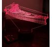 Beling 3D lampa,IJN bojová loď Yamato, 7 farebná 5L6S
