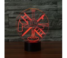 Beling 3D lampa,Hasičská výbava, 7 farebná HG56