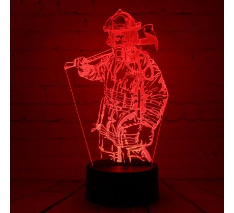 Beling 3D lampa,Požiarnik , 7 farebná HG56Q