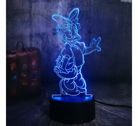 Beling 3D lampa,Daisy Duck, 7 Farebná RLSQWSQ