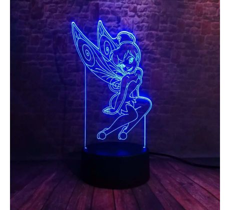 Beling 3D lampa tinkerbell 7 Farebná FD8SSQ