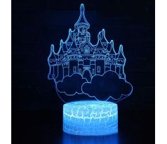 Beling 3D lampa Lietajúci hrad, 7 Farebná QSX8