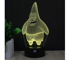 Beling 3D lampa Patrick Star, 7 Farebná QSX8FD