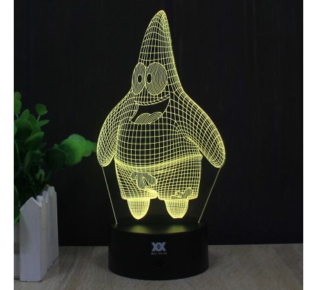 Beling 3D lampa Patrick Star, 7 Farebná QSX8FD