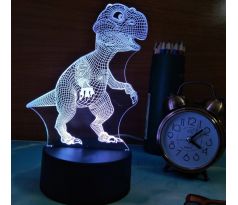 Beling 3D lampa, Dino, 7 farebná S15