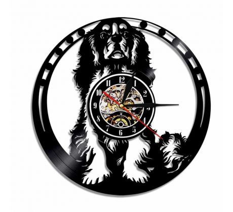 Beling vinylové hodiny kokošpaniel čierne, GLX52Q5DDE