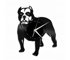Beling vinylové hodiny American bully čierne, GLX52Q5DDEW