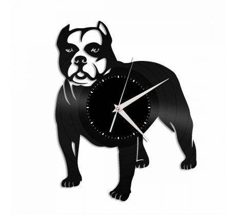 Beling vinylové hodiny American bully čierne, GLX52Q5DDEW