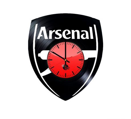 Beling vinylové hodiny Arsenal čierne, GC2D