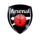 Beling vinylové hodiny Arsenal čierne, GC2D