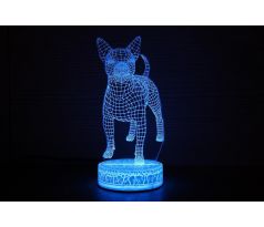Beling 3D lampa,Čivava 1, 7 farebná QS3DDF52S