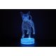 Beling 3D lampa,Čivava 1, 7 farebná QS3DDF52S