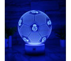 Beling 3D lampa, Lopta  s logom Real Madrid, 7 farebná S200