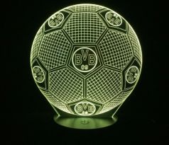Beling 3D lampa,lopta s logom BVB Borussia Dortmund, 7 farebná S460