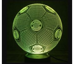 Beling 3D lampa, Lopta  s logom FC Bayern Mníchov, 7 farebná S195