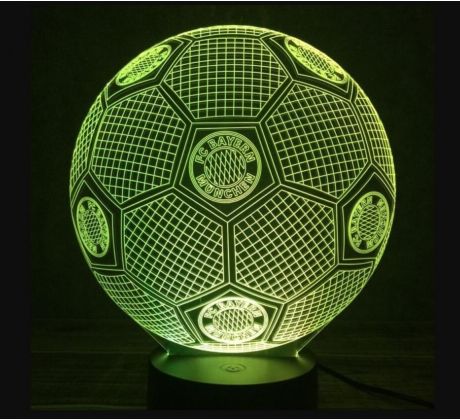 Beling 3D lampa, Lopta  s logom FC Bayern Mníchov, 7 farebná S195