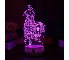 Beling 3D lampa, Fortnite Lama, 7 farebná L3DD41D54