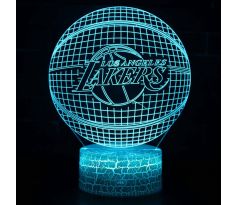 Beling 3D lampa, 3D lampa NBA Los Angels Lakers, 16 farebná DDCKJS855