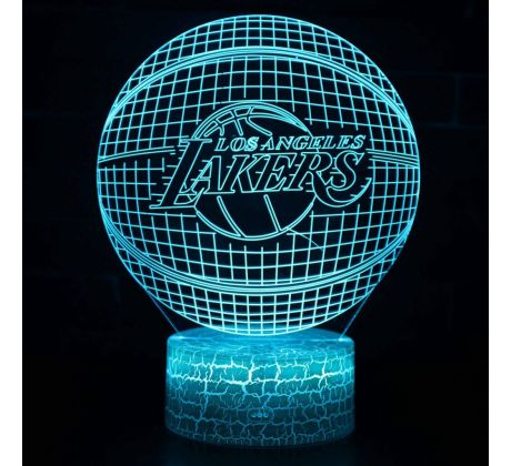 Beling 3D lampa, 3D lampa NBA Los Angels Lakers, 16 farebná DDCKJS855