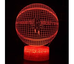 Beling 3D lampa,NBA Houston Rockets , 7 farebná QX3