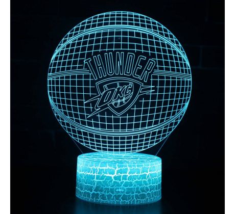 Beling 3D lampa,NBA Oklahoma City Thunder , 16 farebná QX5