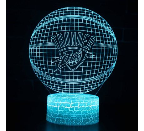 Beling 3D lampa,NBA Oklahoma City Thunder , 16 farebná QX5