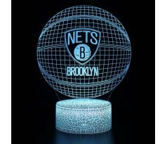 Beling 3D lampa,NBA Brooklyn Nets, 7 farebná QX7