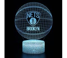 Beling 3D lampa,NBA Brooklyn Nets, 16 farebná QX7