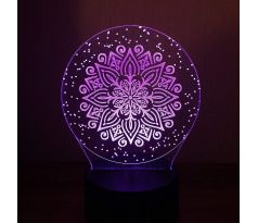 Beling 3D lampa,Mandala, 7 farebná L5