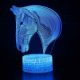 Beling 3D detská LED lampa, Hlava Koňa, nočné svetlo pre deti, 16 farieb S13