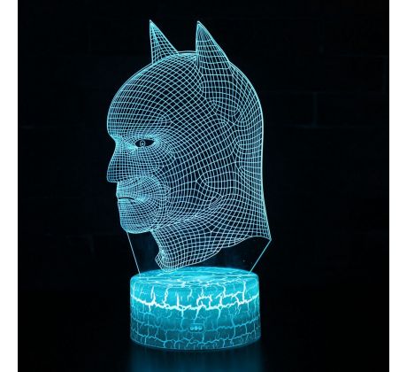 Beling Detská lampa, Batman hlava, 7 farebná QS349