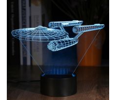 Beling 3D lampa, Star Trek USS Enterprise, 7 farebná S267