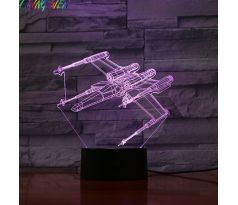 Beling 3D lampa, X-wing, 7 farebná S472