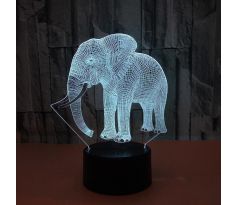 Beling 3D lampa,Slon 3, 7 farebná S4AVZ8W