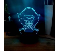 Beling 3D lampa Piráti z Karibiku logo, 7 farebná S4ADCCV