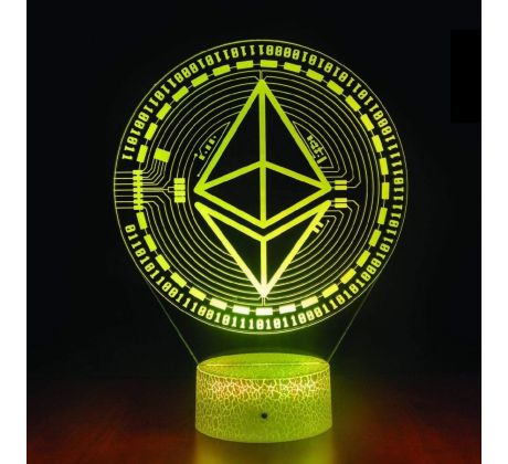 Beling 3D lampa Ethereum, 7 farebná S4ADDS584L