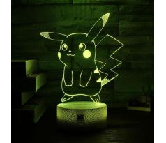 Beling 3D lampa,Pikachu , 7 farebná S481