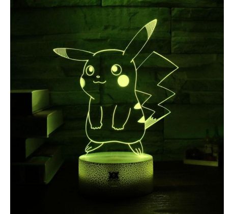 Beling 3D lampa,Pikachu , 7 farebná S481