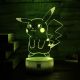 Beling 3D lampa,Pikachu , 7 farebná S481