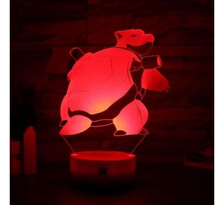 Beling 3D lampa,Blastoise, 7 farebná S485DC7