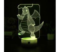 Beling 3D lampa, Dragonite, 7 farebná L7